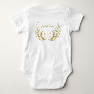 BODY PARA BEBÊ TECIDO DE BEBÊ PERSONALIZADO ANGEL WINGS