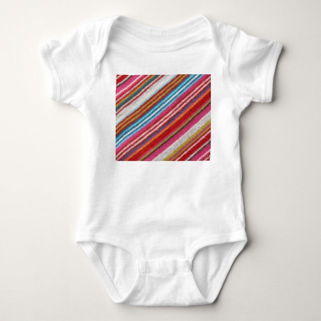 Body Para Bebê Tecido de lã riscado: acolhedor, na moda (Frente)