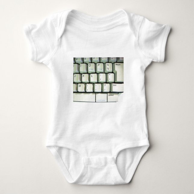 Body Para Bebê Teclado de Máquina (Frente)