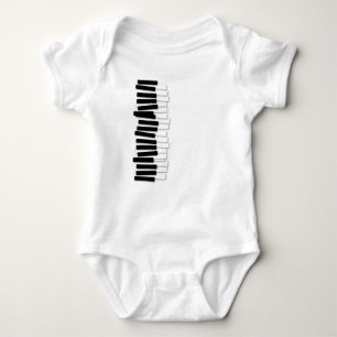 Body Para Bebê Teclado Funny Wobble Piano - Pianista e Músico