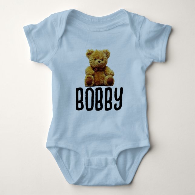 BODY PARA BEBÊ TEDDY BEAR & NAME BABY BODYSUIT (Frente)