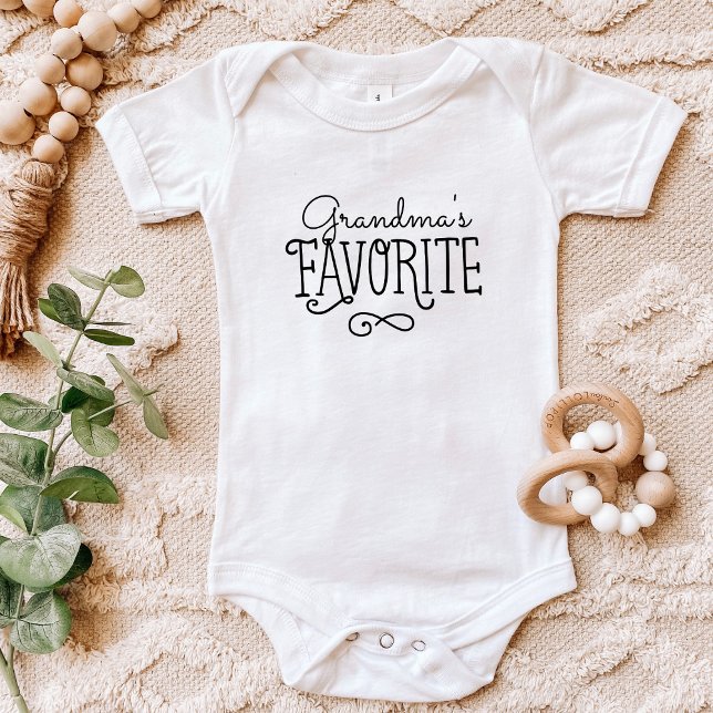 Body Para Bebê Tee Bebê Personalizado Favorito da Vovó (Criador carregado)