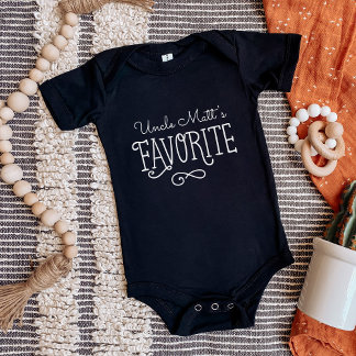 Body Para Bebê Tee Bebê Personalizado Favorito do Tio
