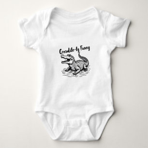 Body Para Bebê Tee Crocodilo Engraçado - Designs crocodilo únicos