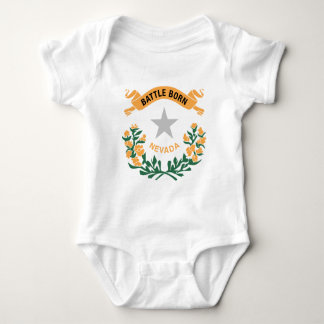 Body Para Bebê Tema 00 da bandeira de Nevada