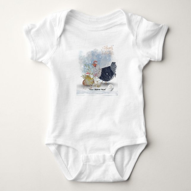 Body Para Bebê Tema de Natal Boganhues Impressão  (Frente)