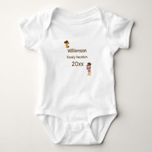 Body Para Bebê Tema Western Família de Cowboy Personalizada 