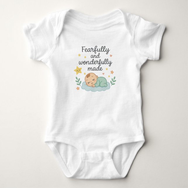 Body Para Bebê Temível e maravilhosamente (Frente)