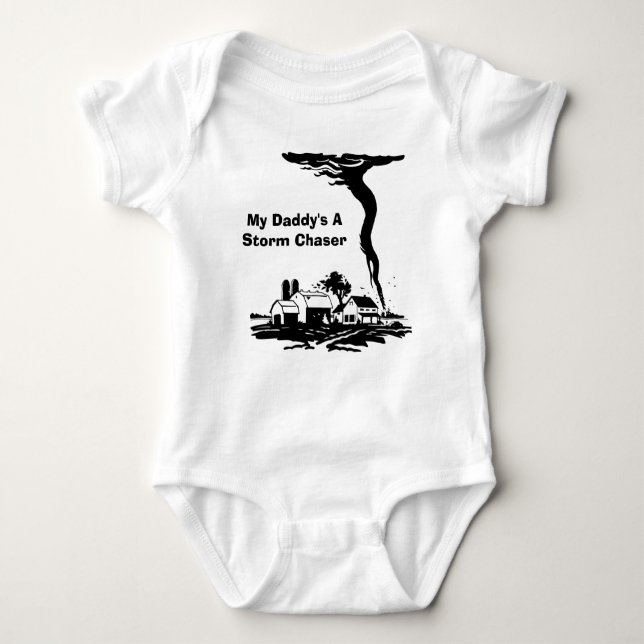 Body Para Bebê Tempestade Chaser Tornado Twister Meteorologia Cli (Frente)