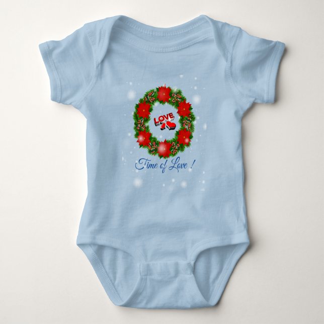 Body Para Bebê Tempo Azul de Amor (Frente)