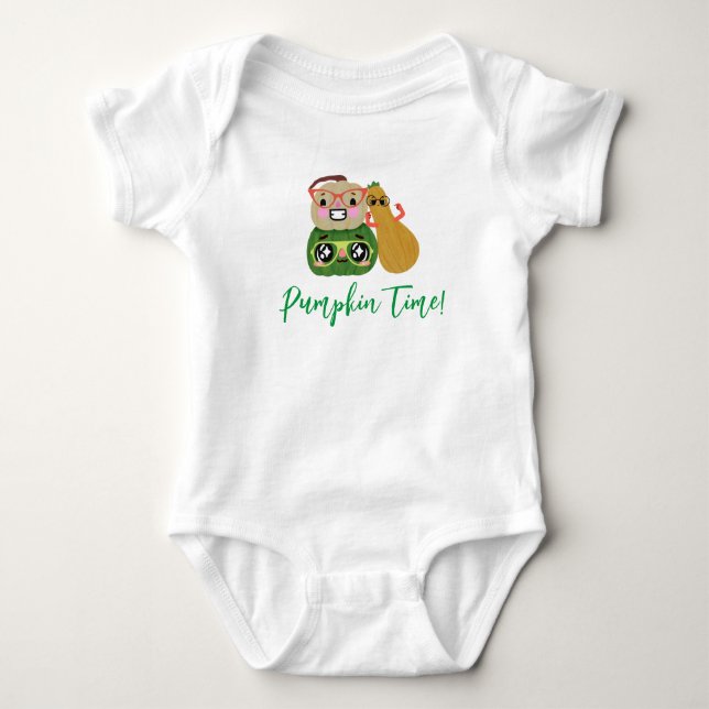Body Para Bebê tempo de abóbora (Frente)