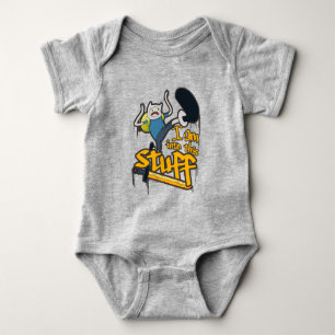 Body Para Bebê Tempo de Aventura Finn "I Am In This Stuff" T-Sh