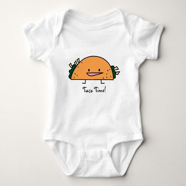 Body Para Bebê Tempo do Taco! - Bodysuit do bebê (Frente)