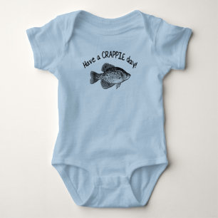 BODY PARA BEBÊ "TENHA UMA PESCA DO TIPO DE PEIXE DO DIA DO TIPO