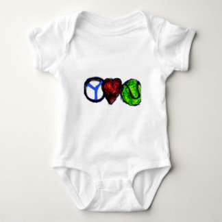 Body Para Bebê Tênis do amor da paz