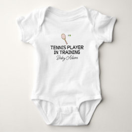 Body Para Bebê Tennis Player in Training | Custom Tennis