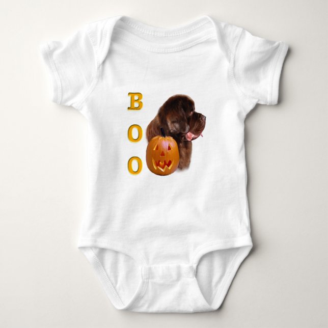 Body Para Bebê Terra Nova (Brn) Halloween Boo (Frente)