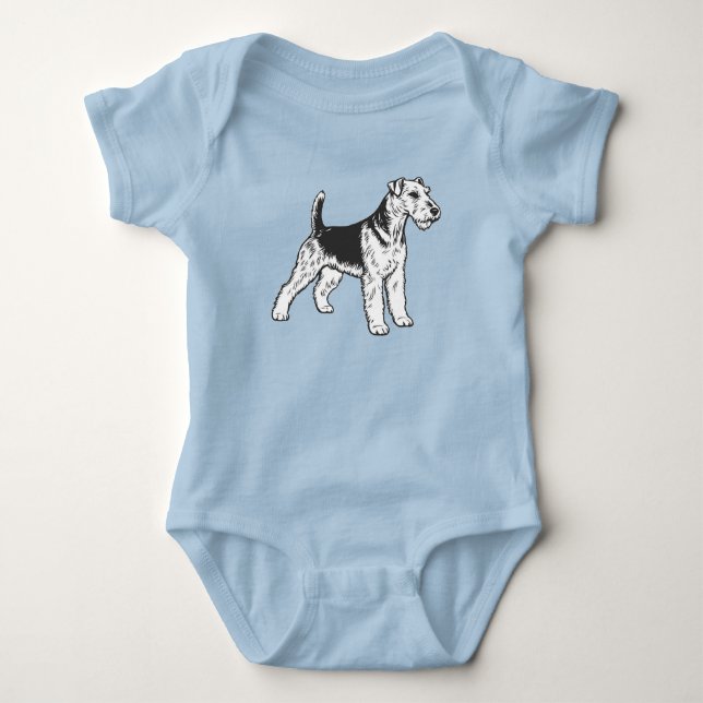Body Para Bebê Terrier Airedale (Frente)