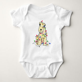 Body Para Bebê Terrier Wheaten brandamente revestido - Natal