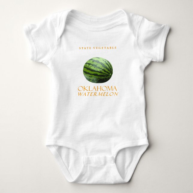 Body Para Bebê Território de Oklahoma Legume A Melancia (Frente)