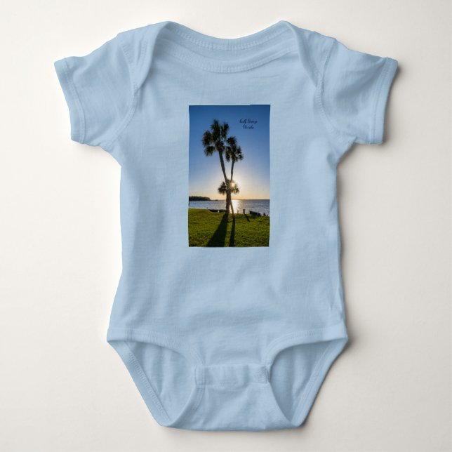 Body Para Bebê Tesoura De Árvore De Palma Silhout (Frente)