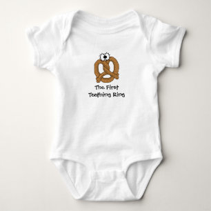 Body Para Bebê Tething Ring Engraçado Pretzel Baby Shirt