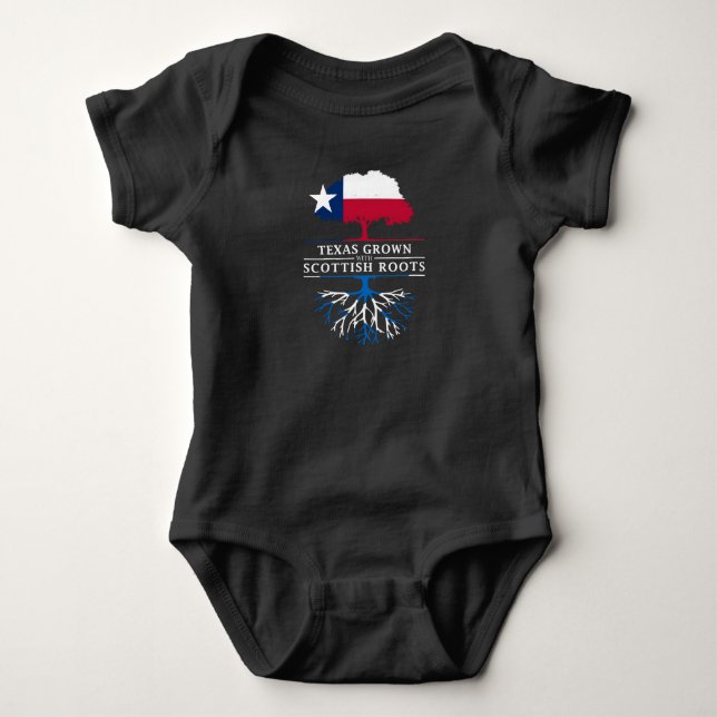 Body Para Bebê Texan crescido com raizes escocesas (Frente)
