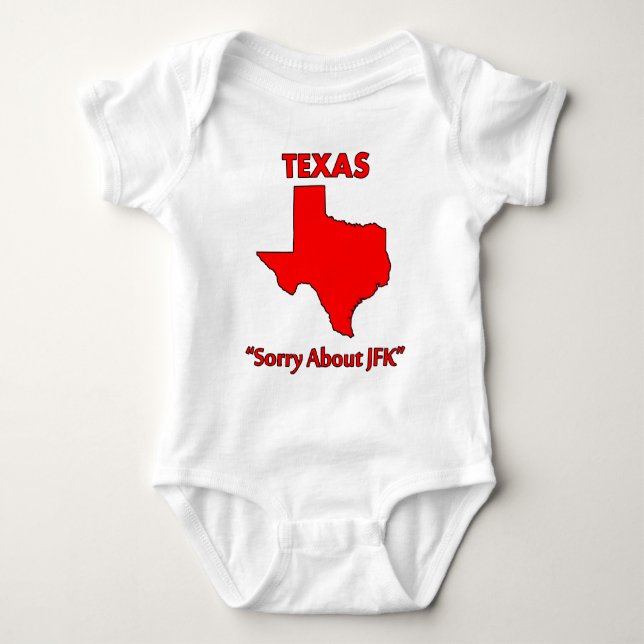 Body Para Bebê Texas - Desculpe pelo JFK (Frente)