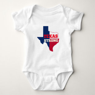 Body Para Bebê Texas do vermelho, o branco & o azul "forte "