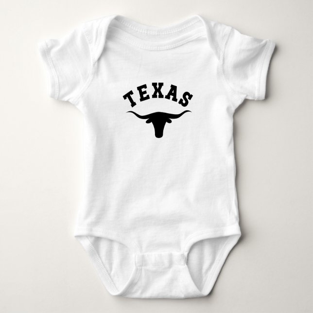 Body Para Bebê Texas Longhorn Austin Dallas (Frente)