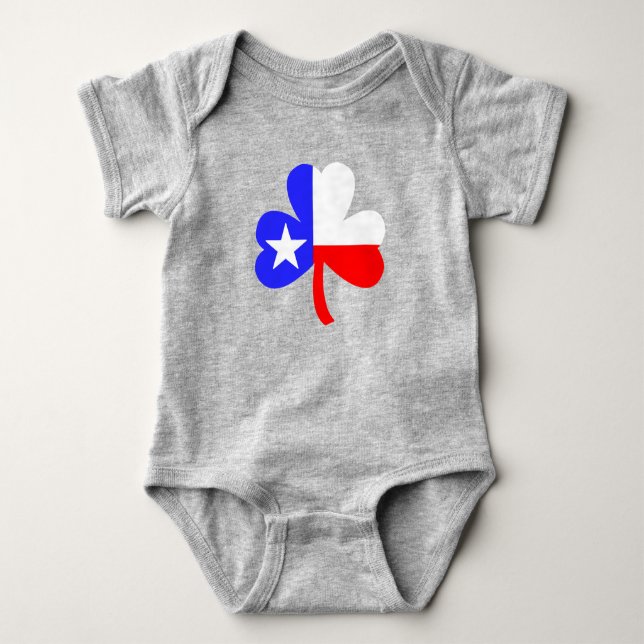 Body Para Bebê Texas Shamrock T-Shirt (Frente)