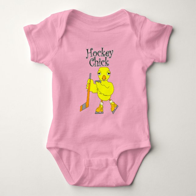 Body Para Bebê Texto do Pintinho de hóquei (Frente)