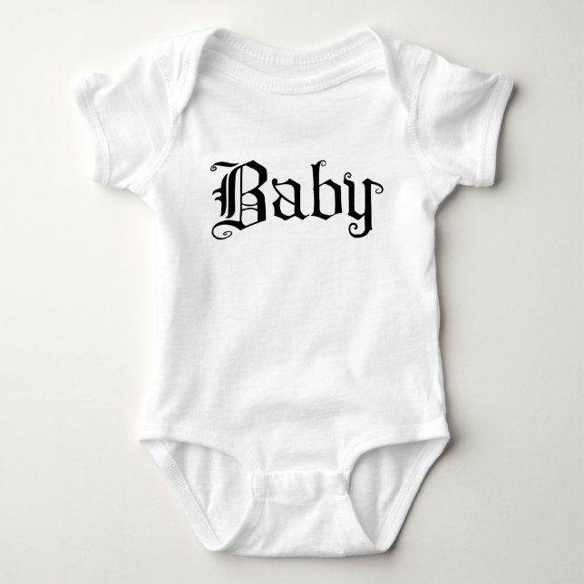 Body Para Bebê Texto Gótico Bebê (Frente)