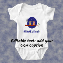 Texto personalizado do desenho animado noturno