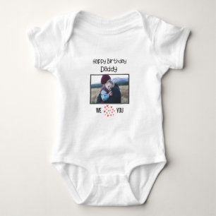 BODY PARA BEBÊ TEXTO PERSONALIZADO DO PAI DE BEBÊ DE ANIVERSÁRIO