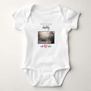 BODY PARA BEBÊ TEXTO PERSONALIZADO DO PAI DE BEBÊ DE ANIVERSÁRIO
