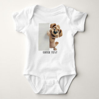 Body Para Bebê Texto Personalizado Fato De Bebê De Puppy Puppy Pu