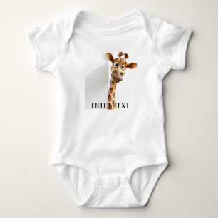 Body Para Bebê Texto Personalizado Girafa Fofa Fofa-Pica-Pica-Beb