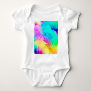 Body Para Bebê Textura de Pelo Fofinho Arco-íris Vibrante-75201