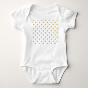Body Para Bebê Textura de pontos brilhantes Dourados da Polka