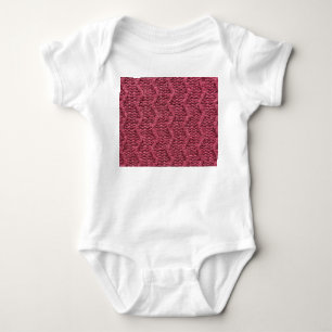 Body Para Bebê Textura de suéter, roxo de cereja.