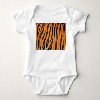 Body Para Bebê Textura realista da pele do tigre.