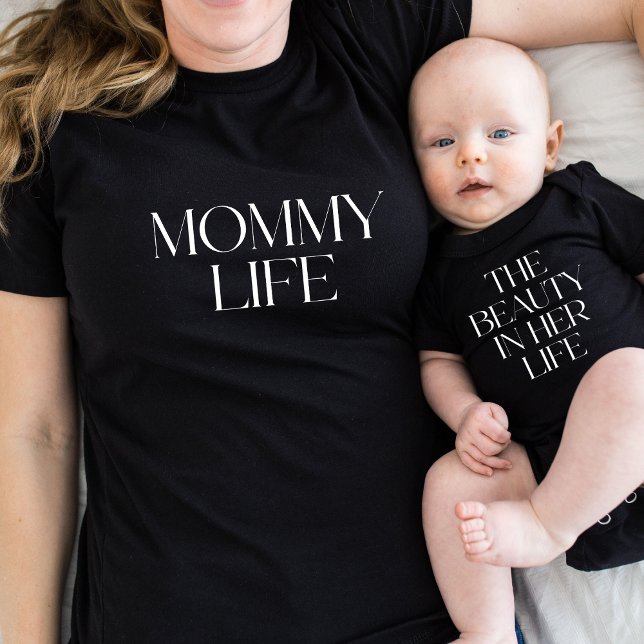 Body Para Bebê The Beauty in Her Life Mother's Day Matching (Criador carregado)