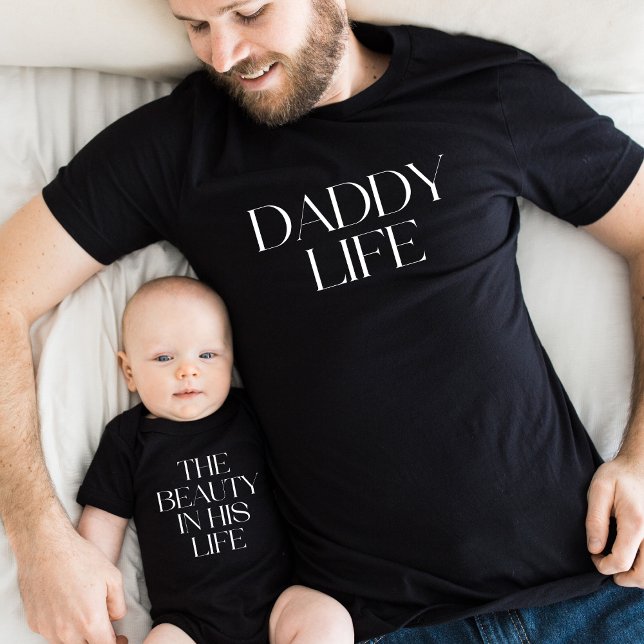 Body Para Bebê The Beauty in His Life Father's Day Matching (Criador carregado)