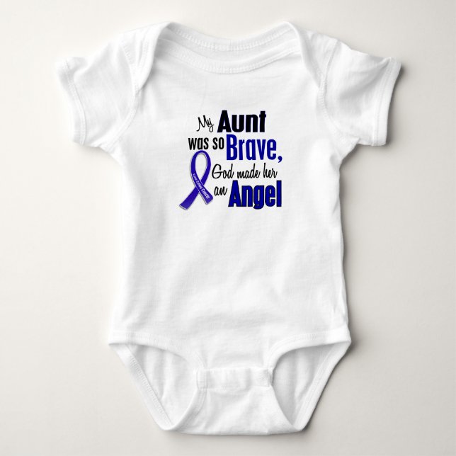 Body Para Bebê Tia do ANJO 1 do cancro do cólon (Frente)