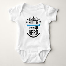 Tia É Meu Herói Bebê Bodysuit