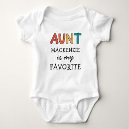 Body Para Bebê Tia Favorita Personalizada Cute I Love My tia