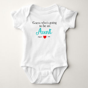 Body Para Bebê Tia Gravidez Anúncio Personalized