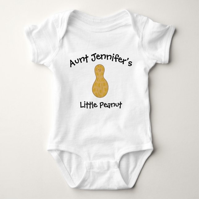 Body Para Bebê Tia Newborn Niece Nephew Little Peanut (Frente)