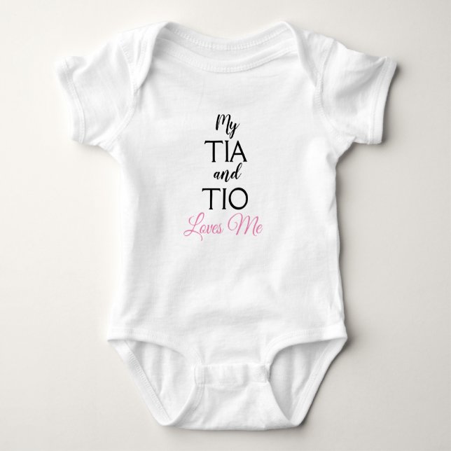 Body Para Bebê Tia & Tio (Auntie & tio) amam-me Bodysuit do bebê (Frente)